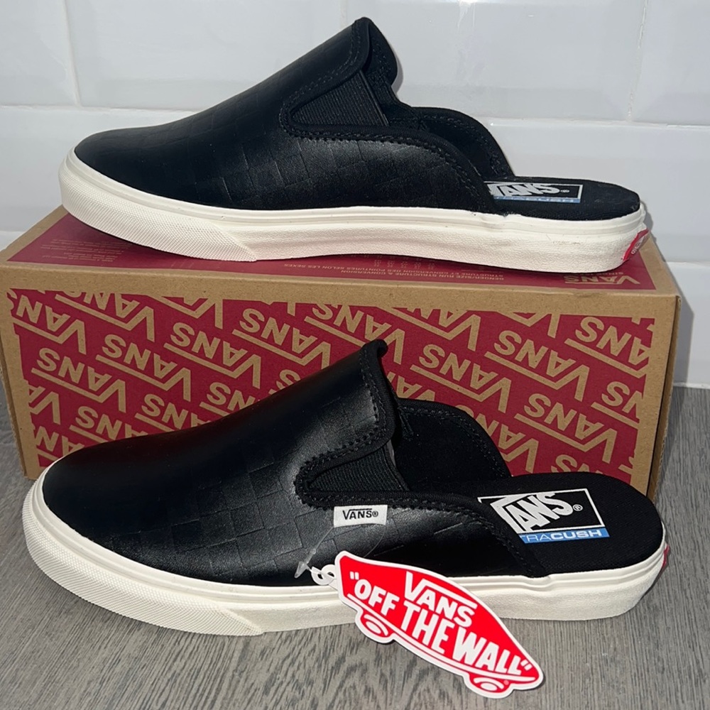 🌺Vans leather checkerboard mule ULTRA CUSH!